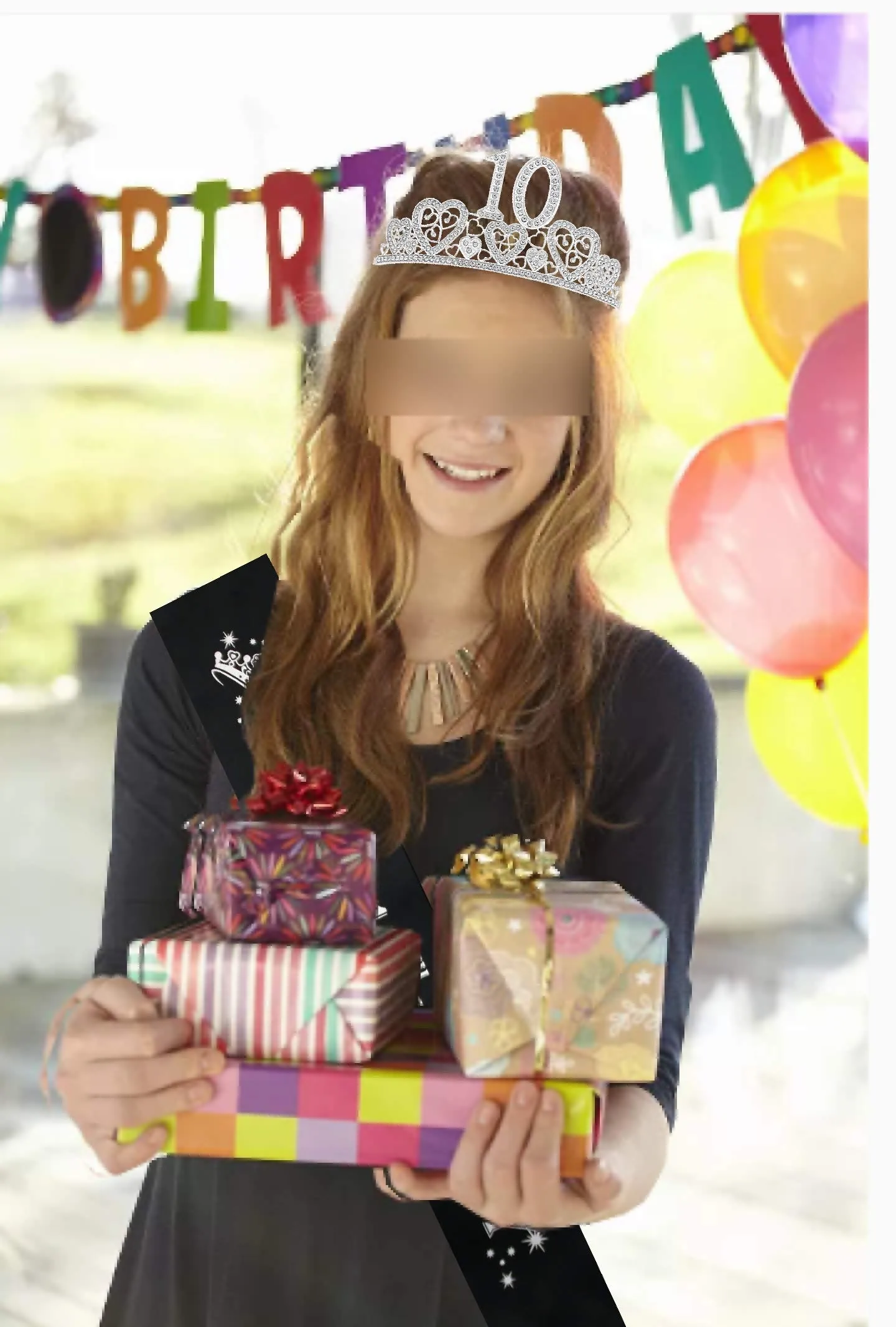 10th Birthday, 10th Birthday Gifts for Girl, 10th Birthday Tiara and Sash, 10th Birthday