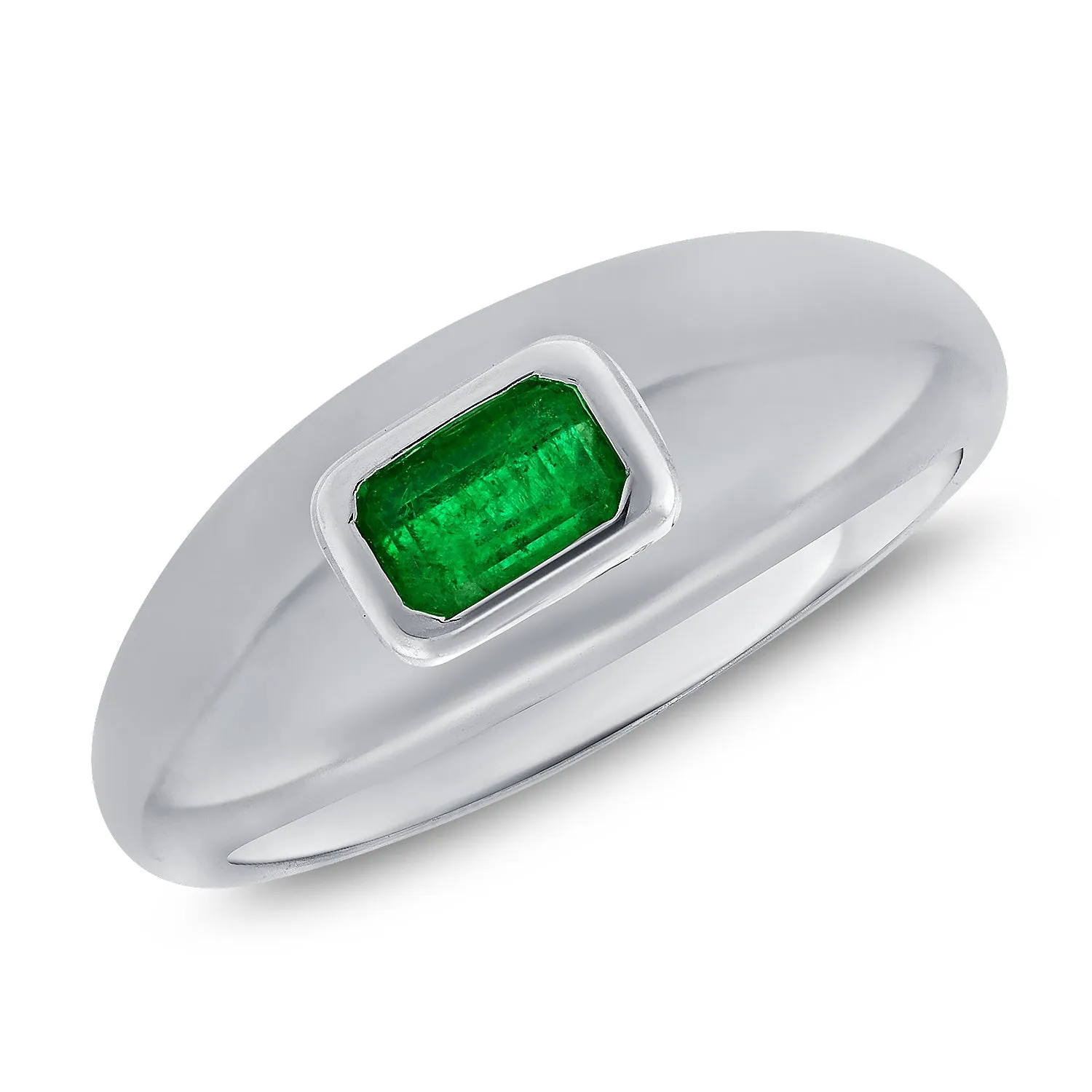 14k Gold & Green Emerald Ring - 0.64ct