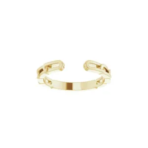 14K Open Chain Cuff Ring