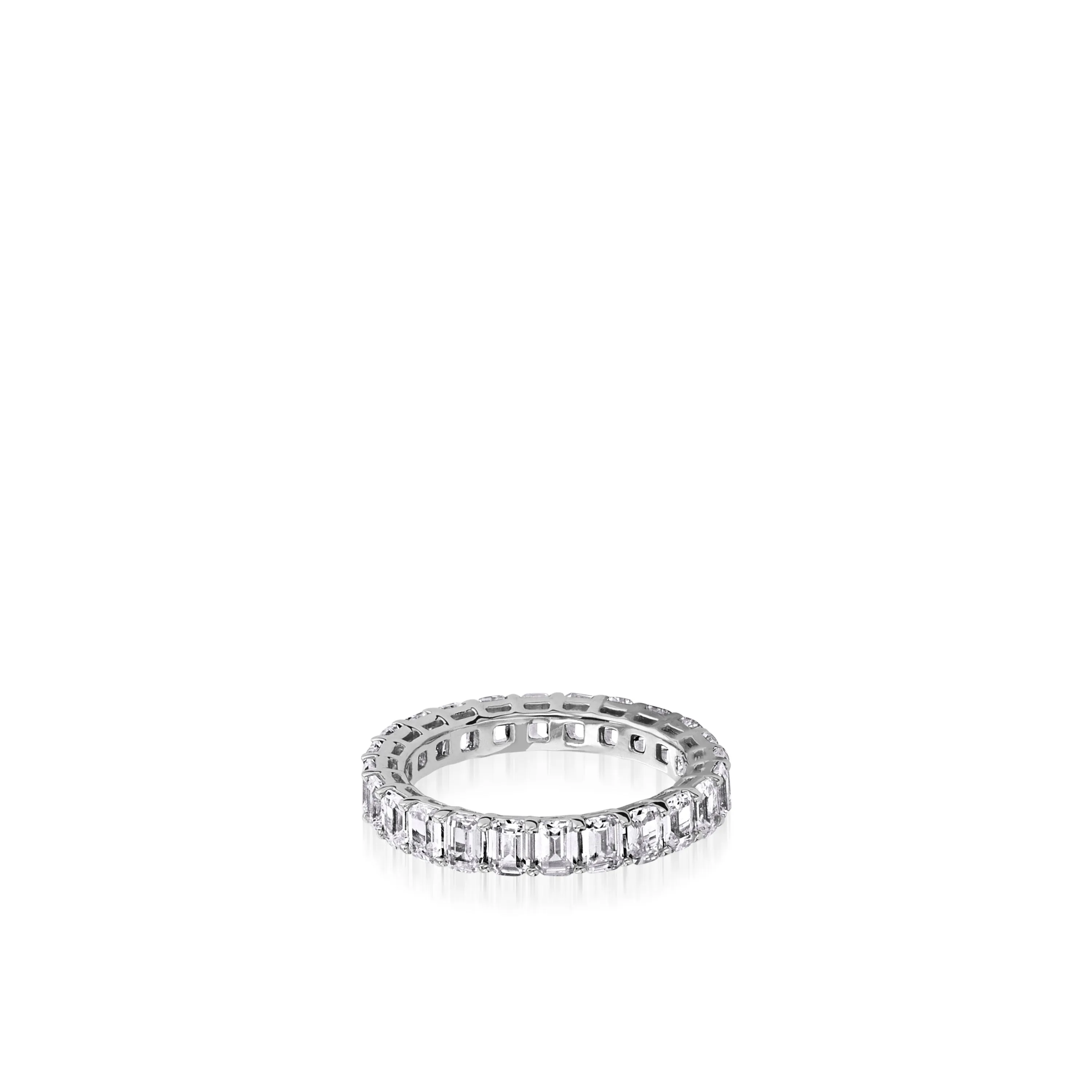 3.5-Carat Emerald-Cut Natural Diamond Eternity Band