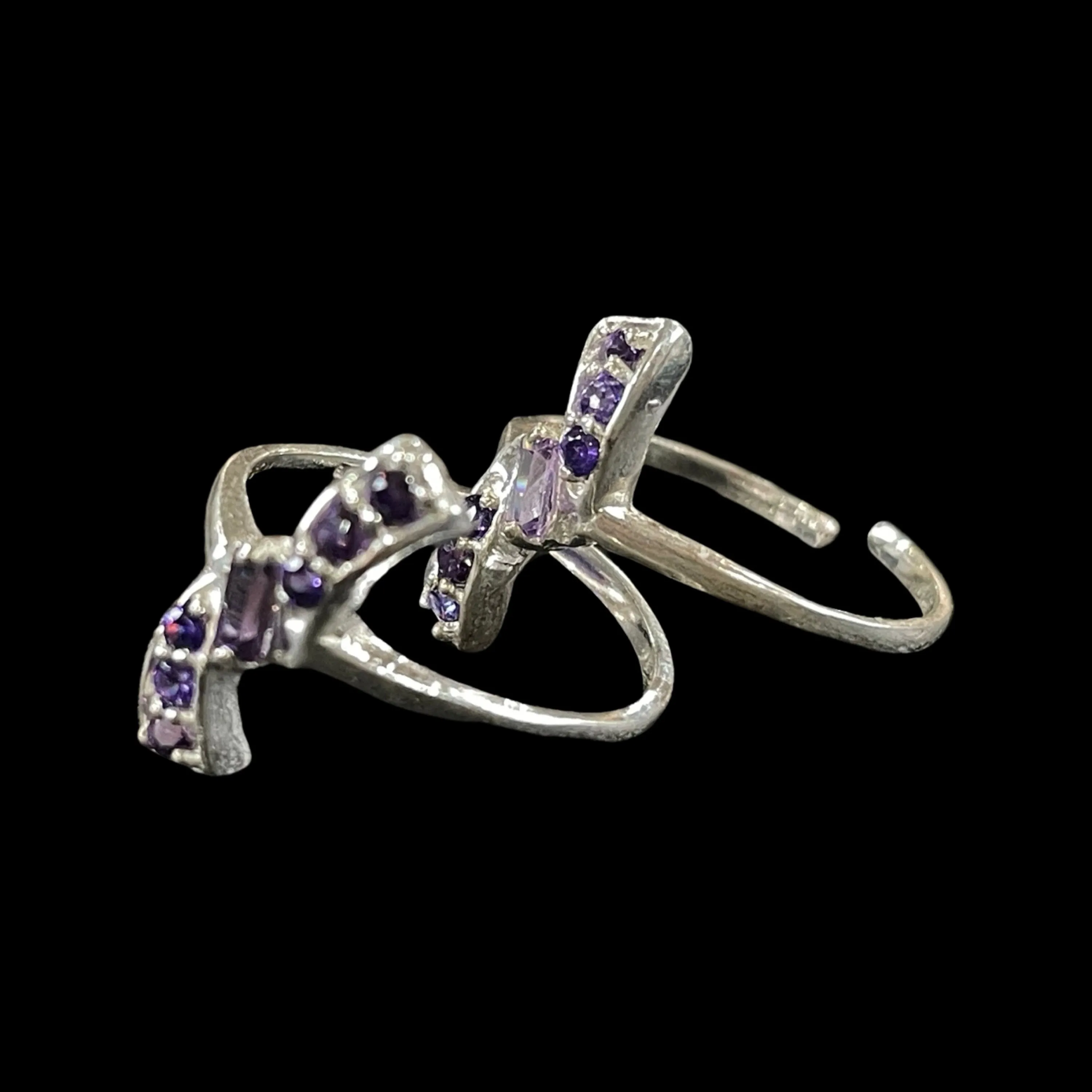 925 Sterling Silver CZ Toe-rings - Design #28