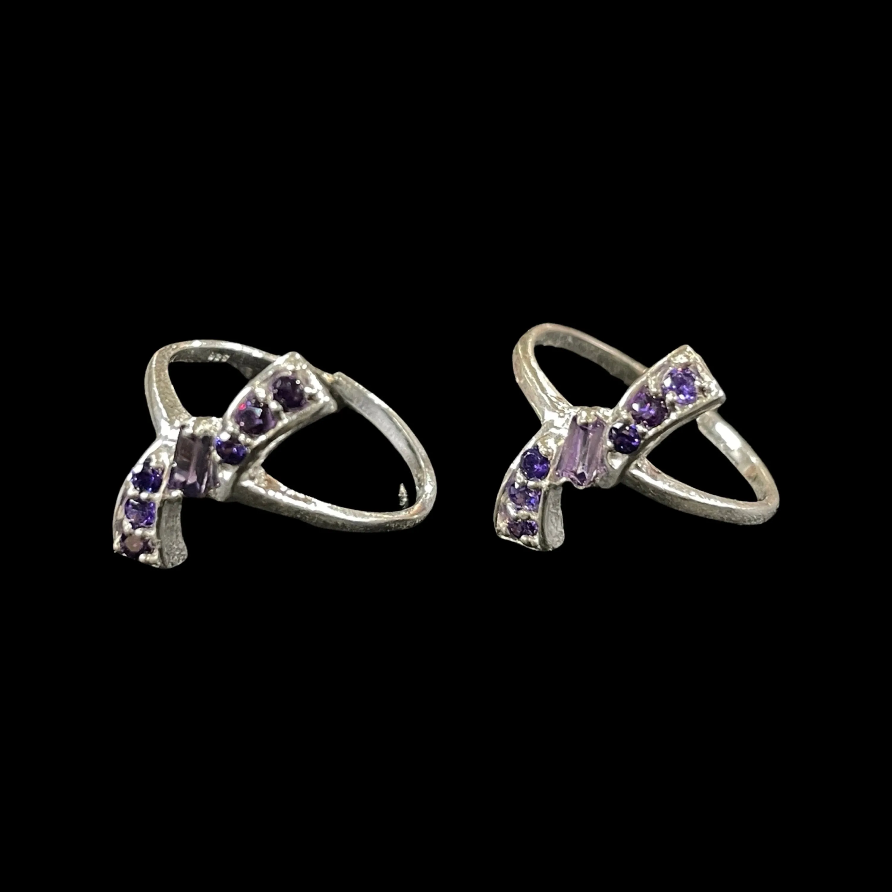 925 Sterling Silver CZ Toe-rings - Design #28