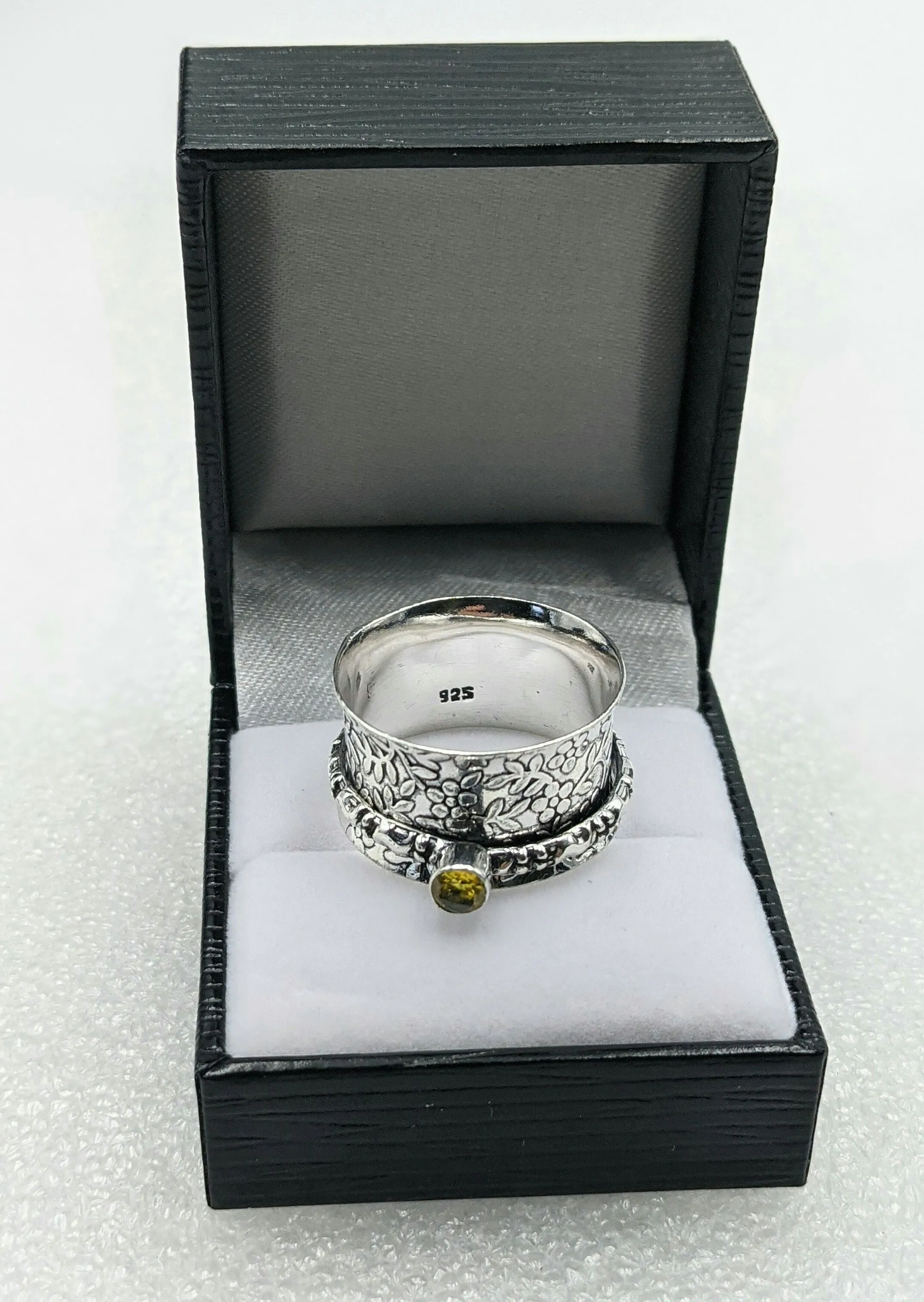 925 Sterling Silver, Spinner, Ring,