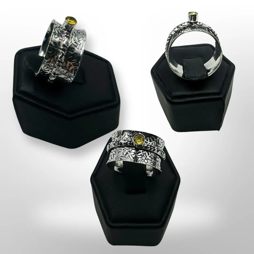 925 Sterling Silver, Spinner, Ring,