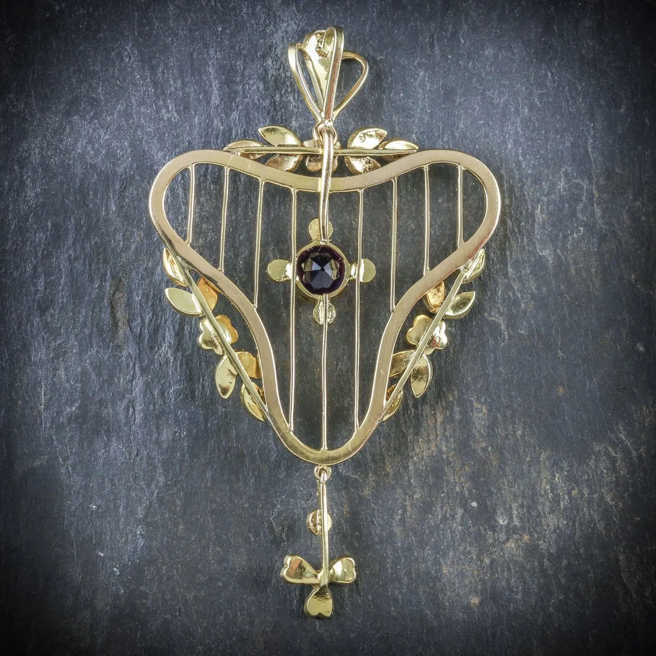 Antique Edwardian Suffragette Pendant 9Ct Gold Circa 1910.