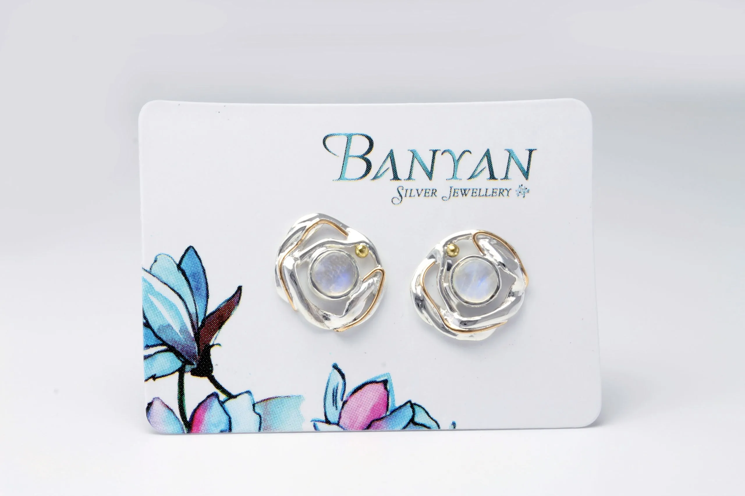 Banyan Moonstone Stud Earrings