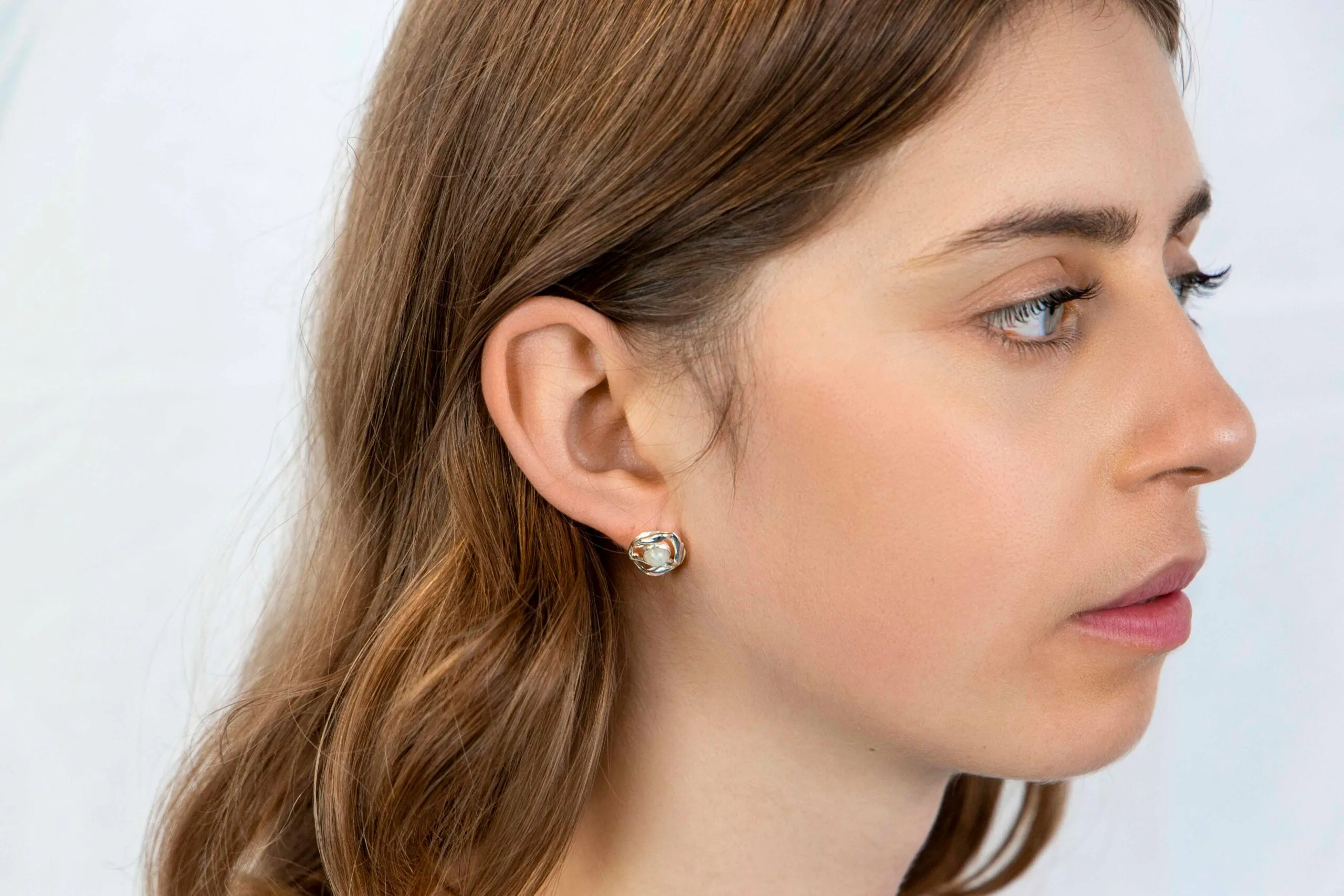 Banyan Moonstone Stud Earrings