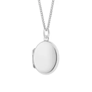Beginnings Small Oval Locket Necklace