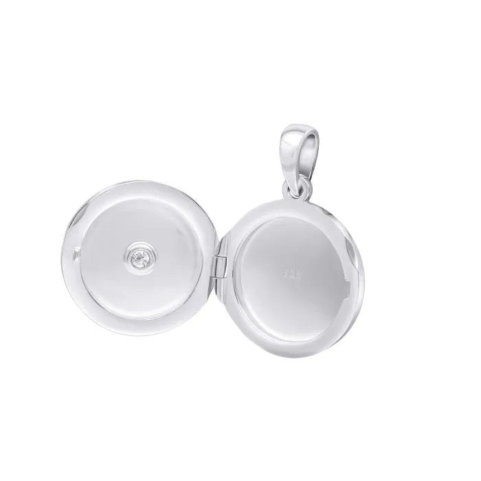 Beginnings Sunburst Round Locket Pendant