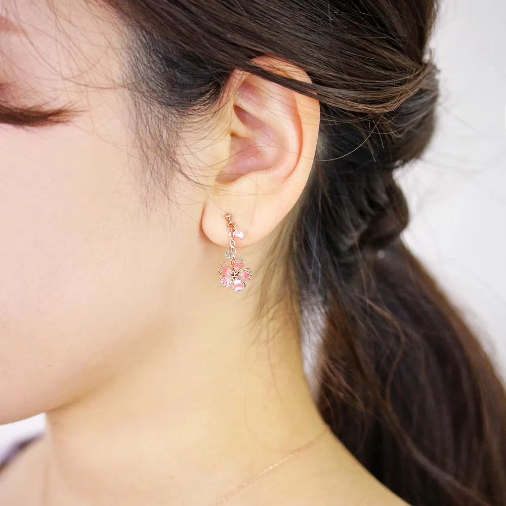 Cherry Blossom Sakura Drop Earrings