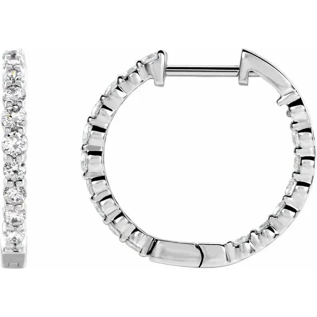 Daisy Diamond Inside-Out Hoop Earrings