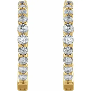 Daisy Diamond Inside-Out Hoop Earrings