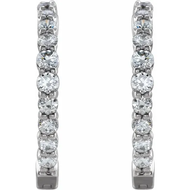Daisy Diamond Inside-Out Hoop Earrings