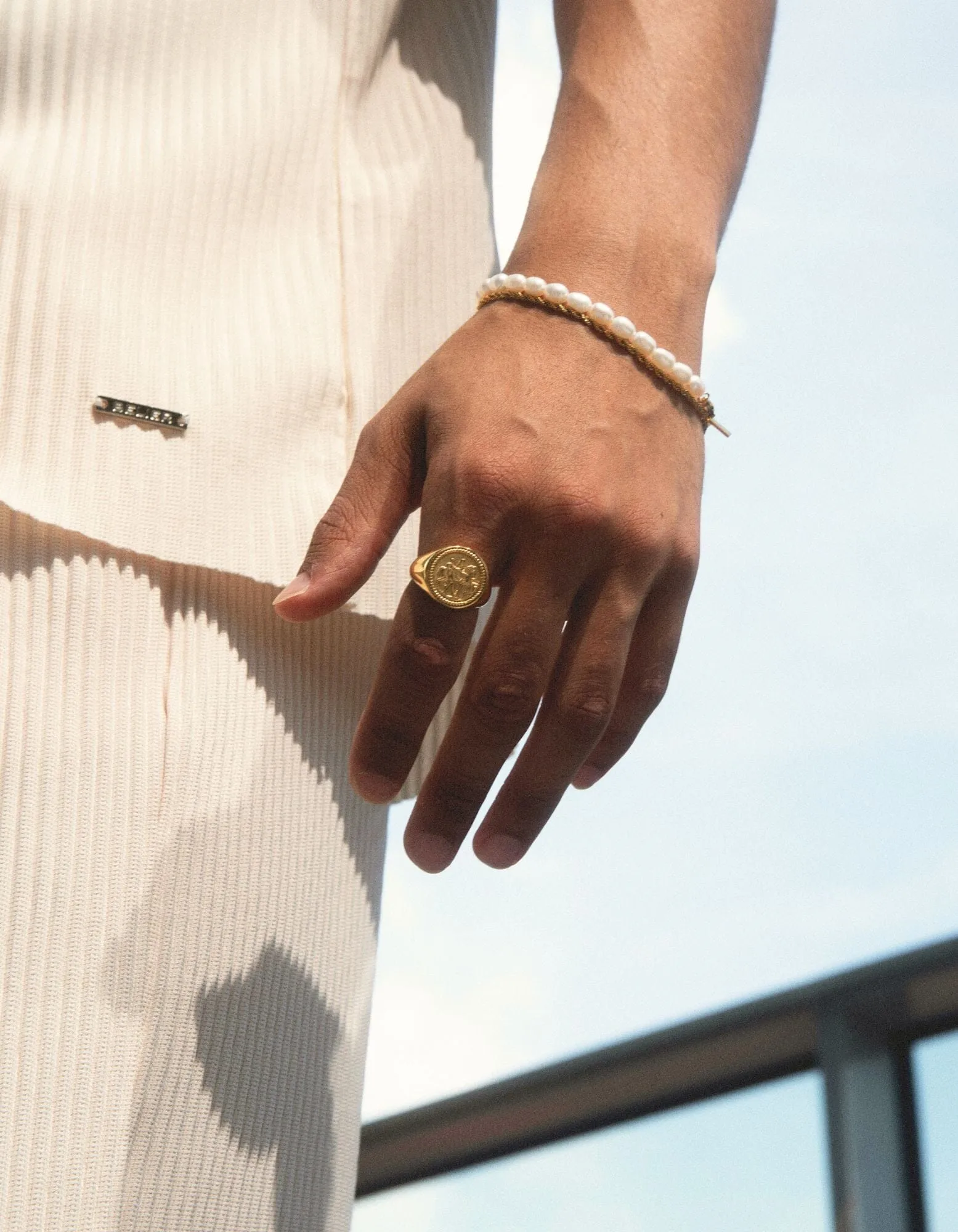 Gold Pearl Bracelet