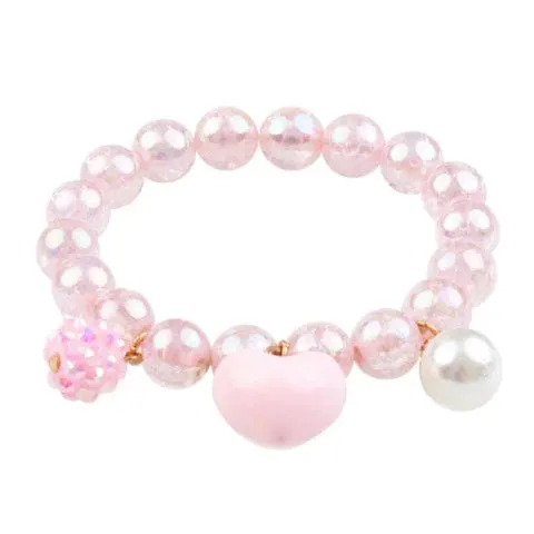 Great Pretenders Fashion - Pink Heart Bobble Bracelet