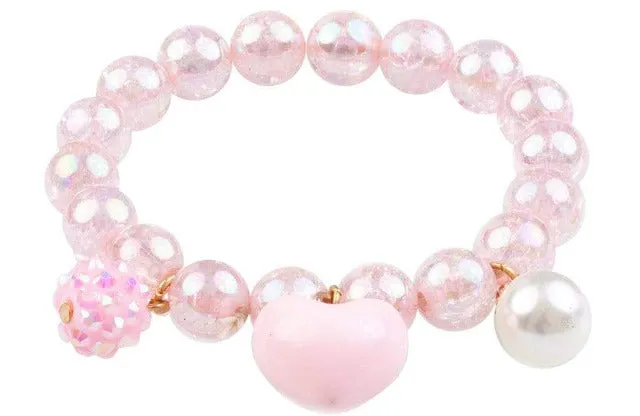 Great Pretenders Fashion - Pink Heart Bobble Bracelet