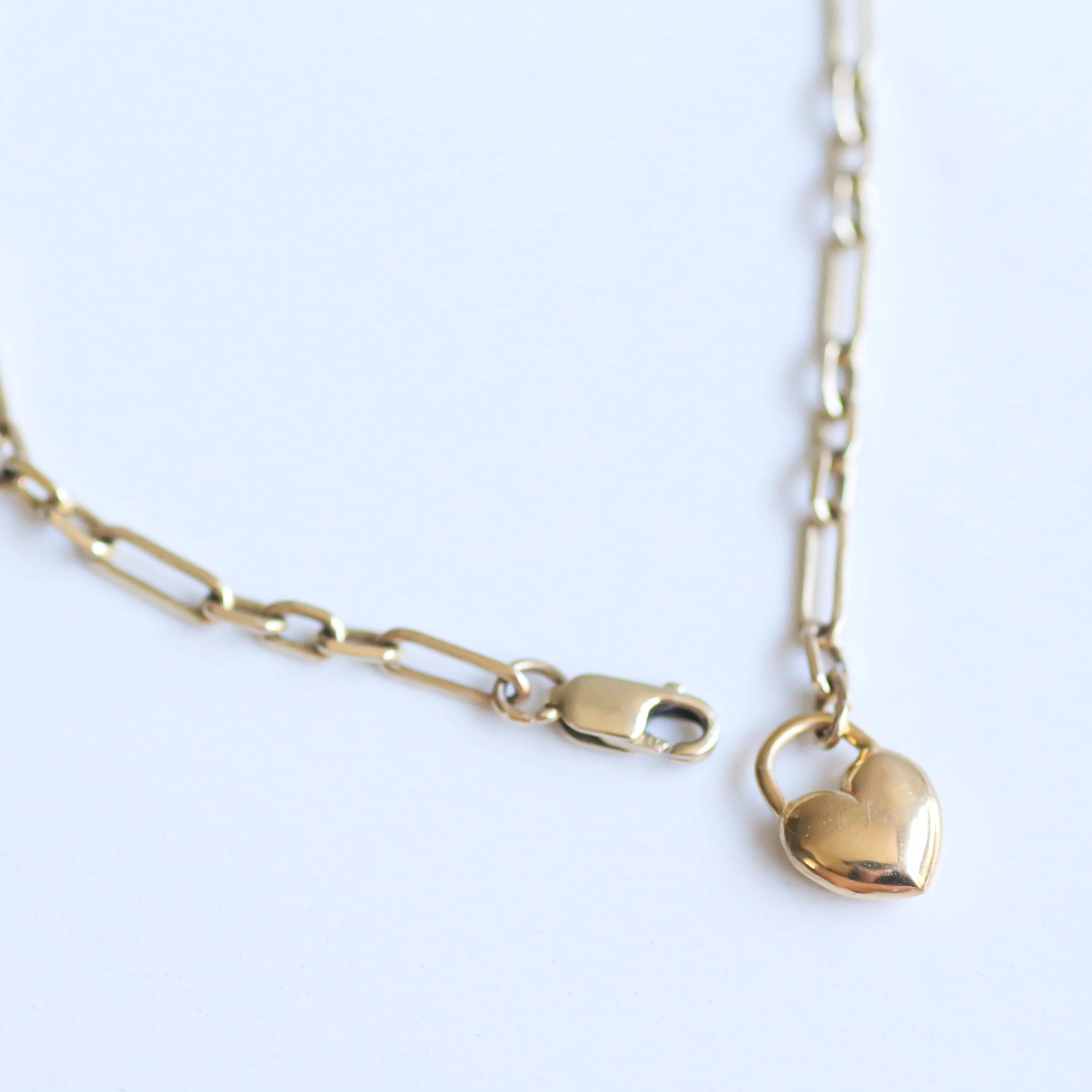 Heart Locket Charm 14k gold