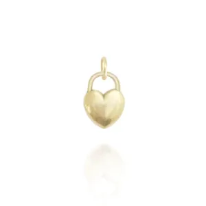 Heart Locket Charm 14k gold