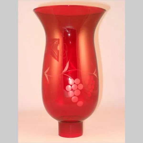 Kirks Lane-10203 - 8 Inch Ruby Grape Cut Hurricane 1 5/8 Inch Fitter