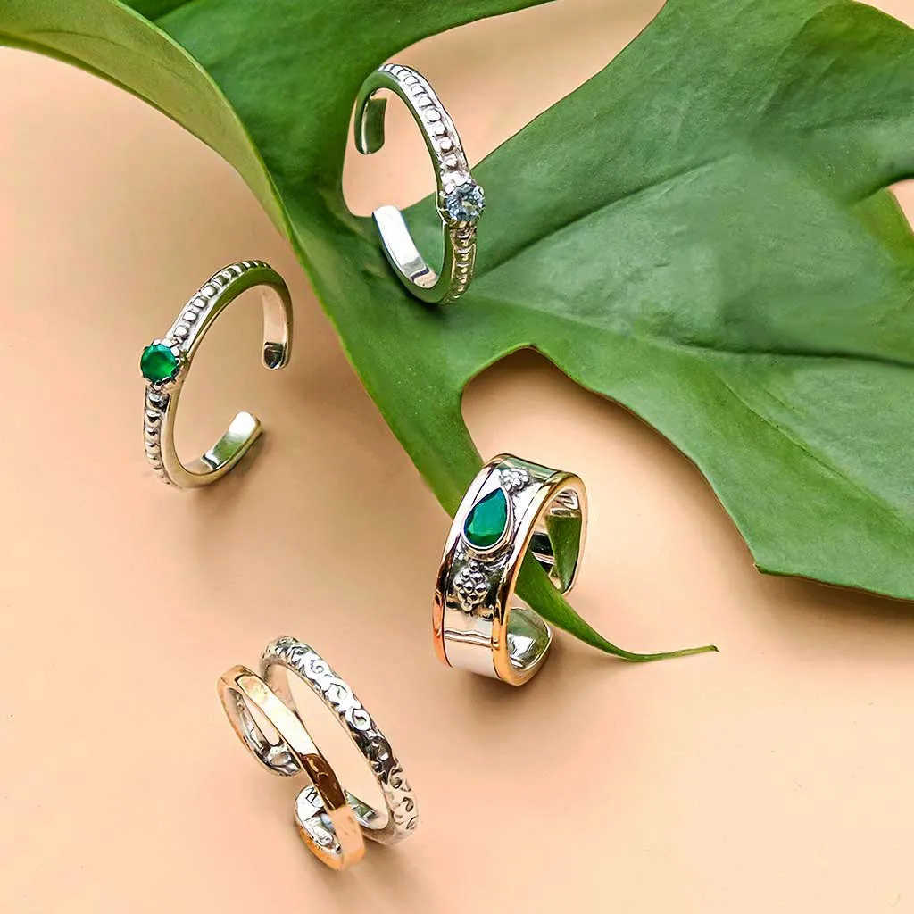 Lalita Midi / Toe Ring - Green Onyx