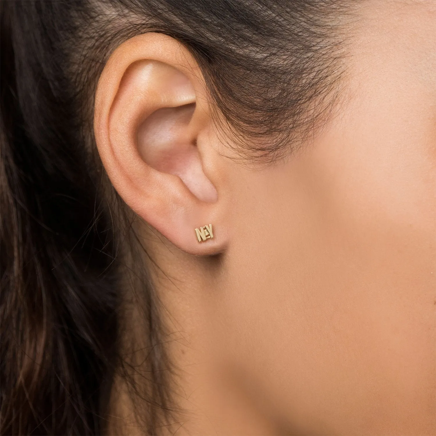 "NY" Stud Earrings (single)