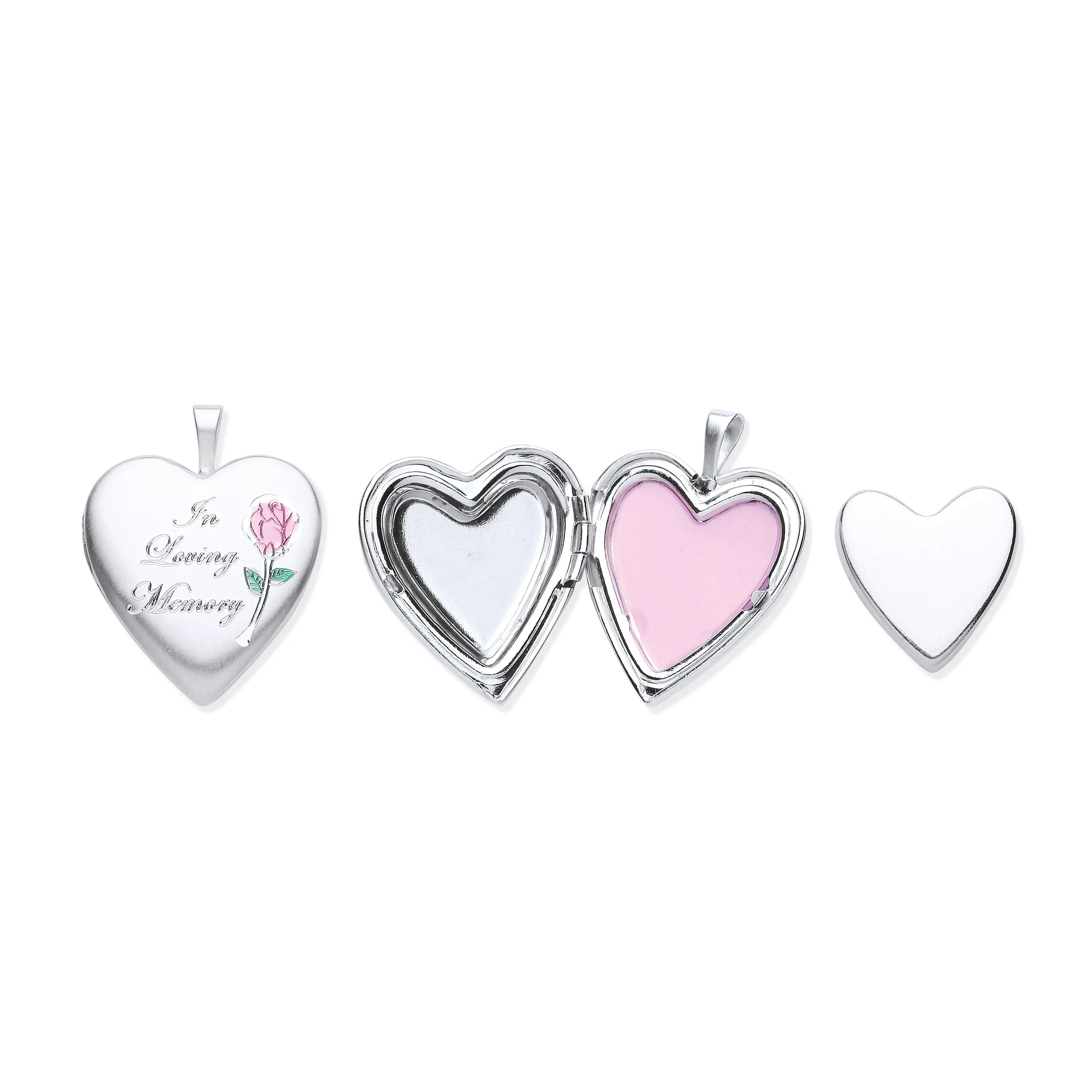 Silver Cremation Heart Locket