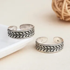 Silver Leaf Toe Ring