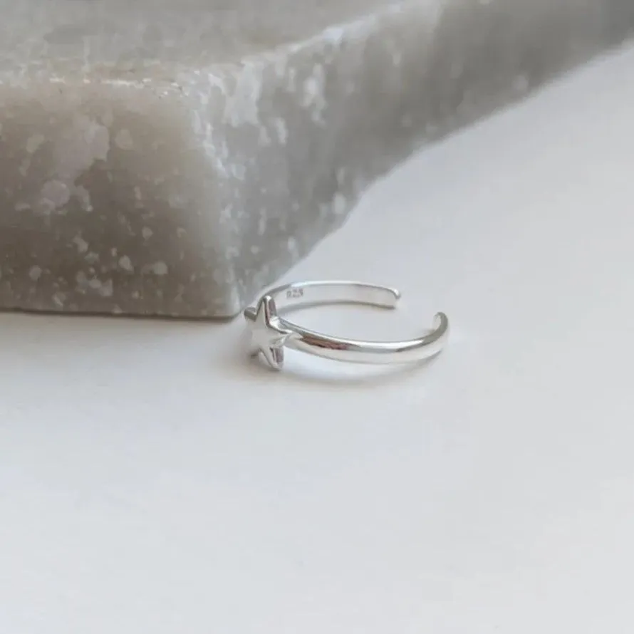 Sterling Silver Star Toe Ring