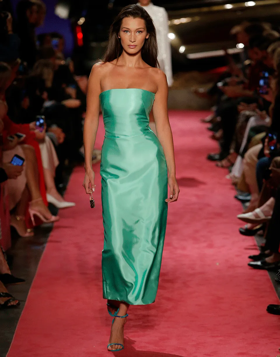 Strapless Liquid Satin Dress
