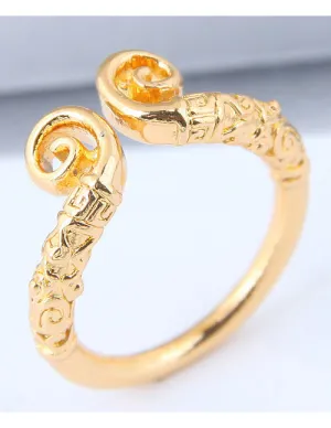 TR45 Gold Decorated Toe Ring