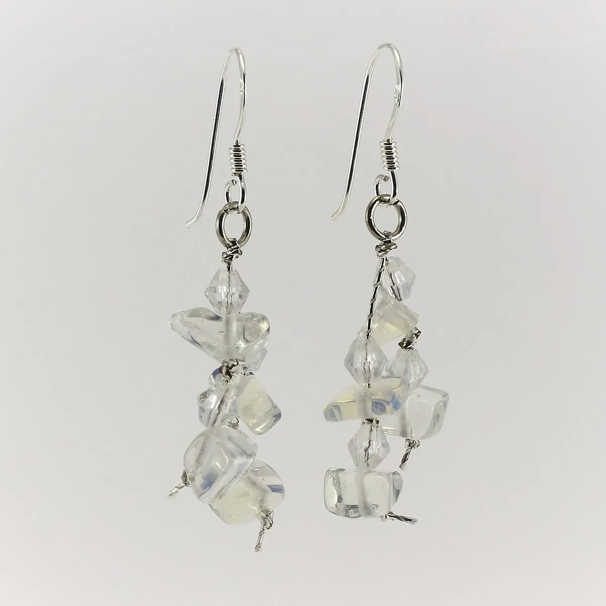 WSWE0060MO - MIA -  Moonstone Gemstone Drop Earrings